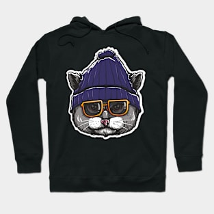 Hipster Cat Hoodie